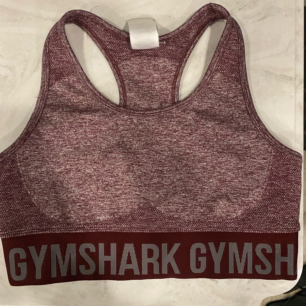 Gymshark Red Sports Bra with Racerback Design
